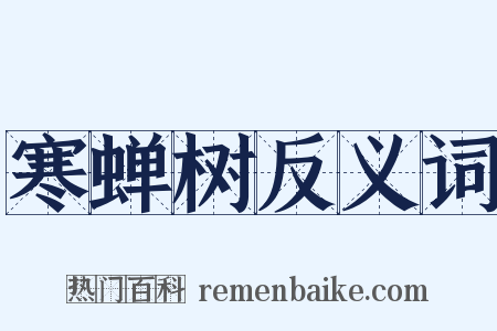 寒蝉树反义词是什么意思的图片